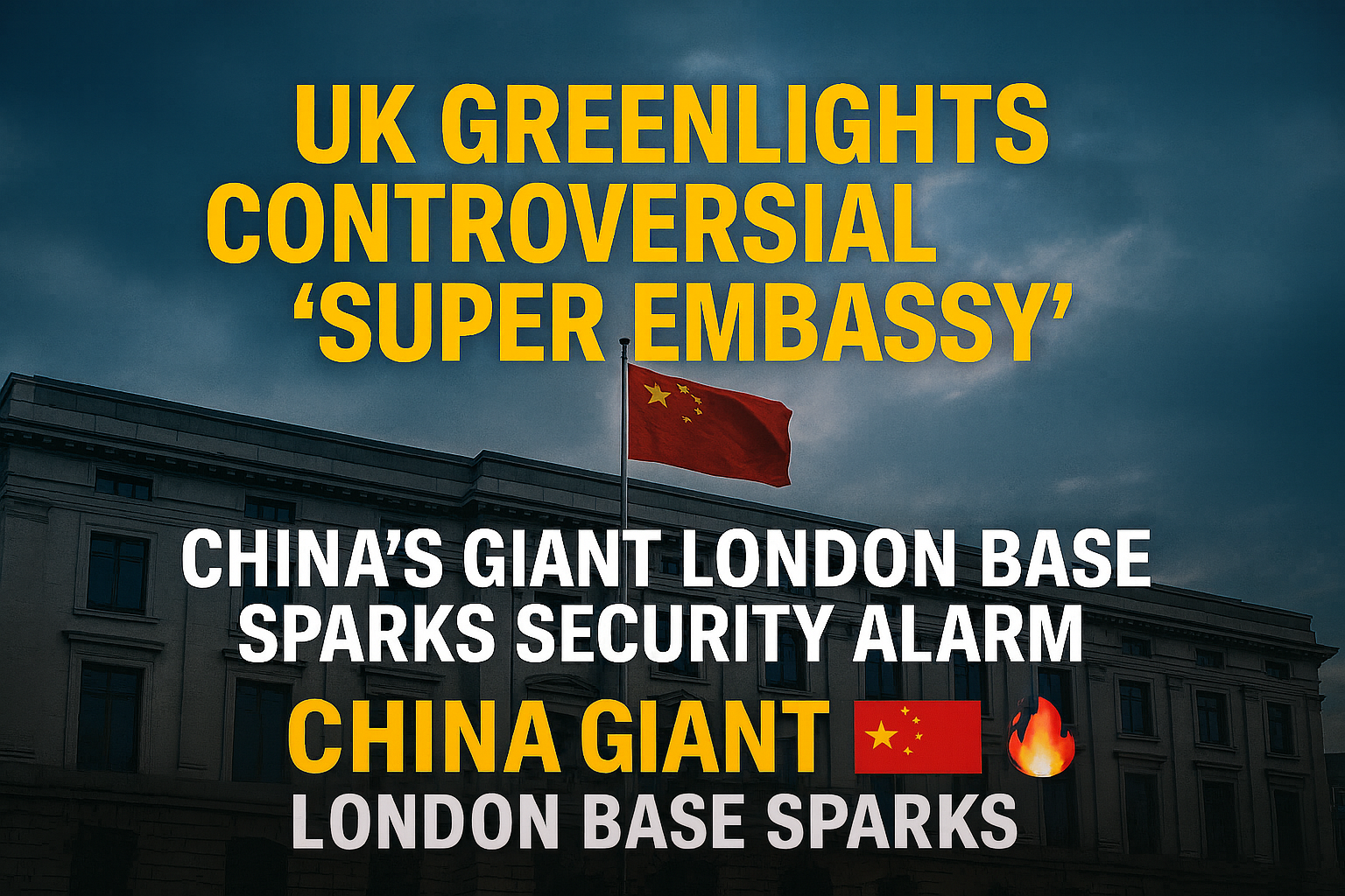 UK Set to Approve Massive Chinese ‘Super Embassy’ in London Amid Rising Security Concerns