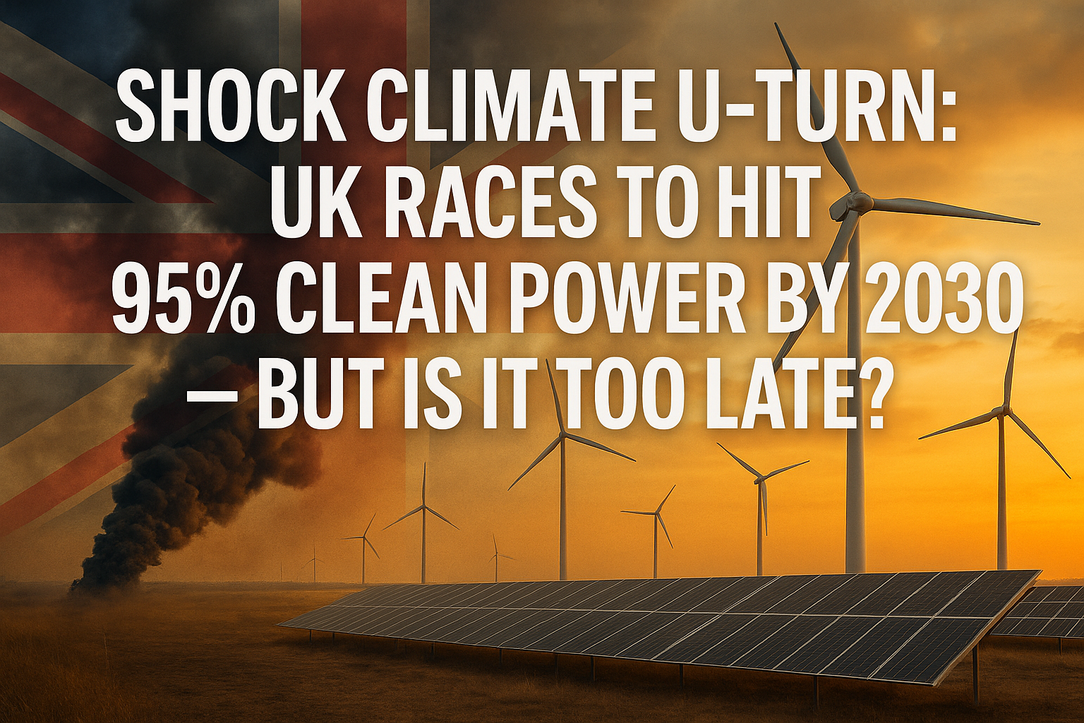 Shock Climate U-Turn: UK Government Targets 95% Clean Power by 2030 — Can Britain Deliver?