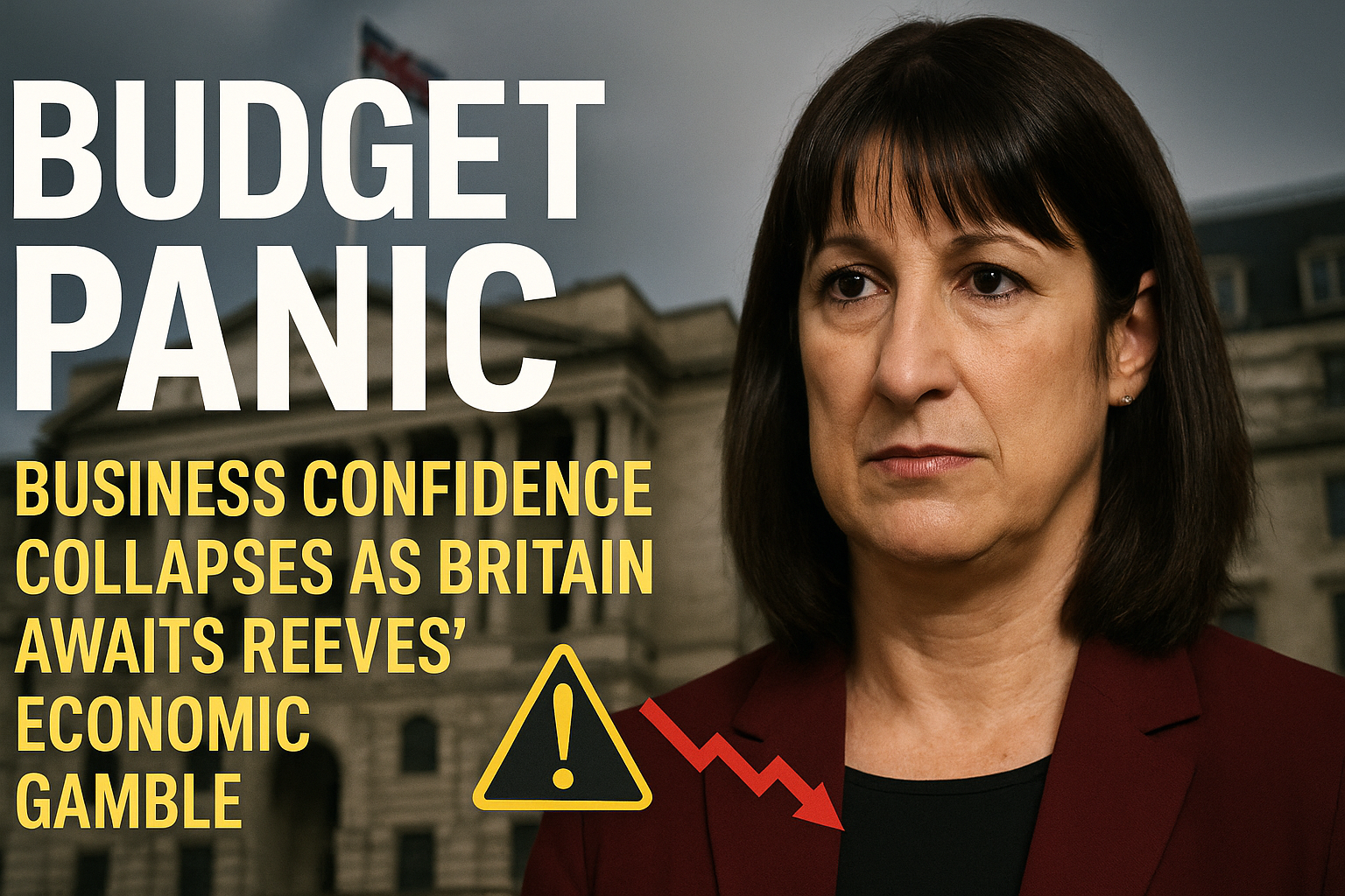 Budget Panic — Business Confidence Collapses as Britain Awaits Reeves’ Economic Gamble ⚠️📉